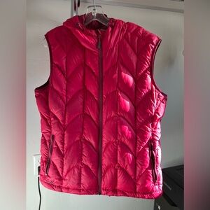 Outdoor Research Hot Pink Down Vest with Hood-Size XL